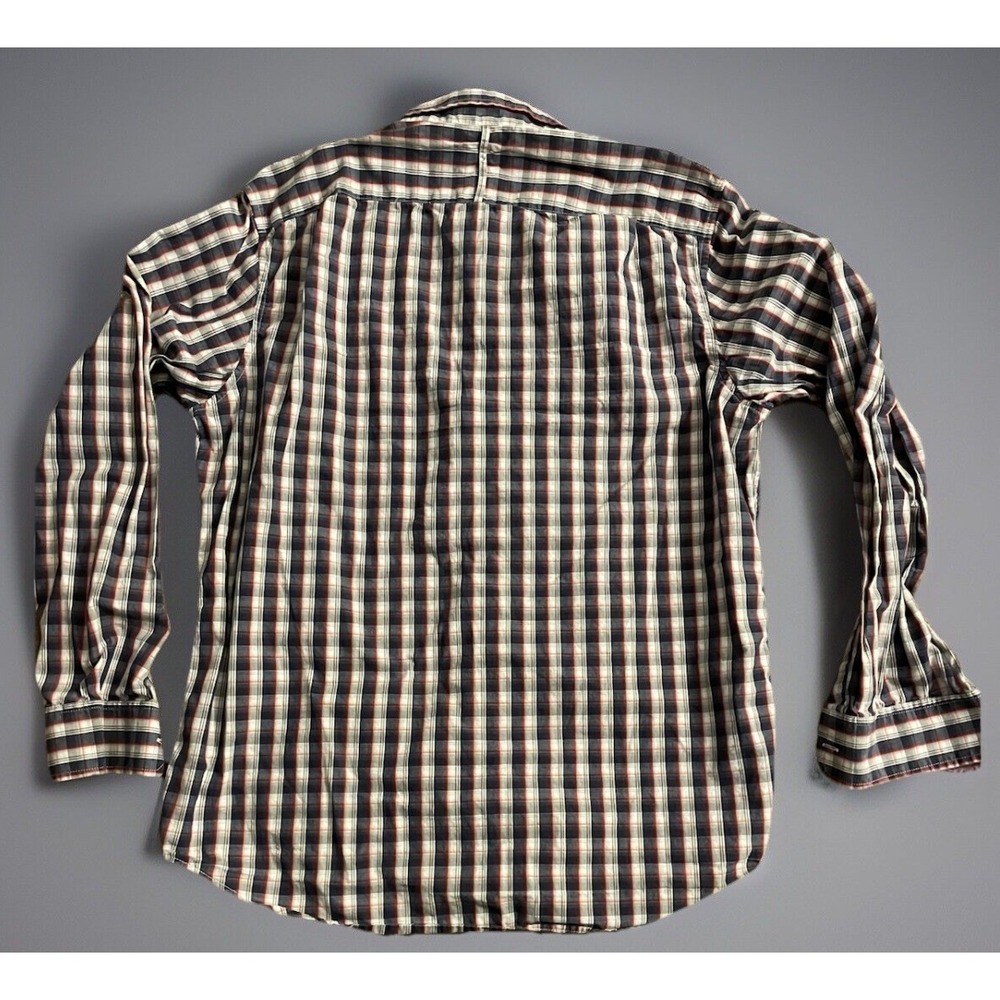 Banana Republic Long Sleeve Button Down Shirt Blue White Red Plaid Large JBHS - Picture 2 of 8